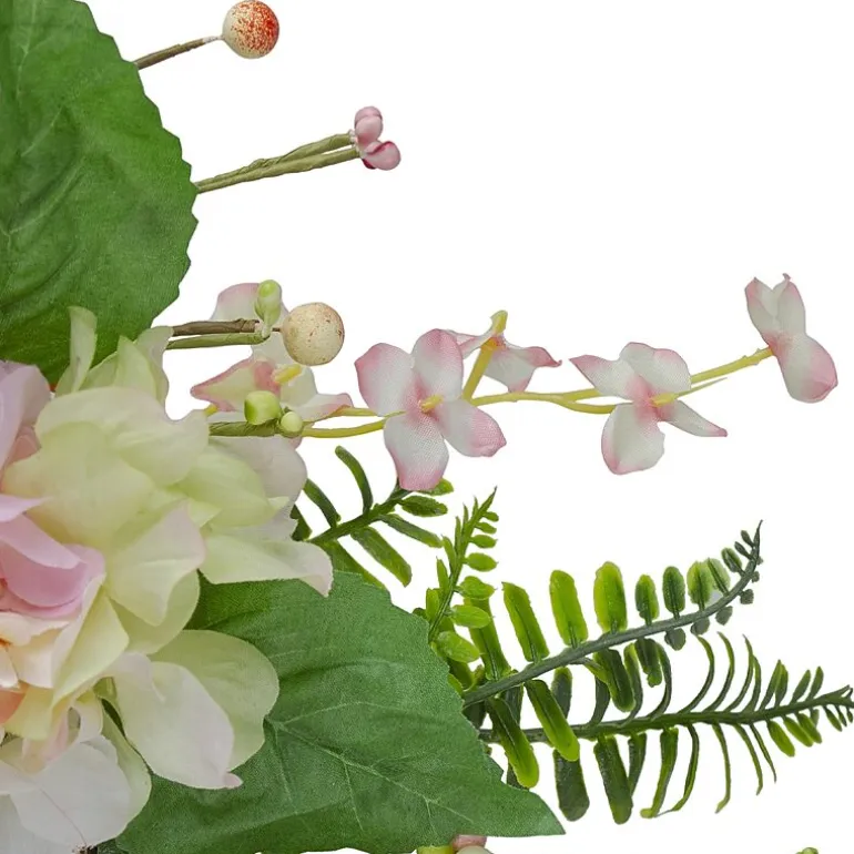 Northlight 20in Hydrangea Berry And Fern Pink Wreath