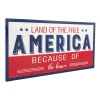 Northlight 20in Land Of The Free Because Of The Brave Wall Sign