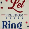 Northlight 11.75in Let Freedom Ring Wall Sign