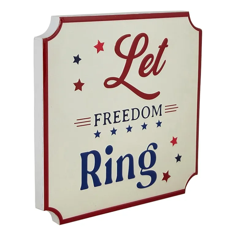 Northlight 11.75in Let Freedom Ring Wall Sign