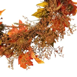 Northlight 24in Maple Leaf And Berry Unlit Wreath