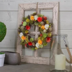 Northlight 12in Moss And Twig Floral Spring Wreath