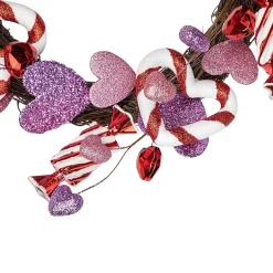 Northlight 16in Pink And Purple Candies And Hearts Valentine'S Day Wreath