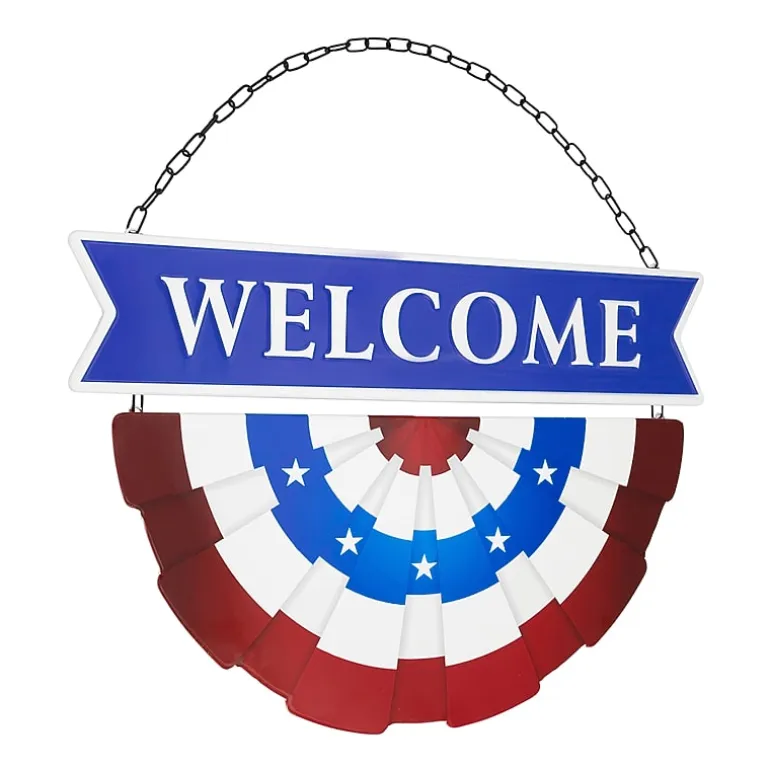 Northlight 19.5in " Welcome" Metal Wall Sign