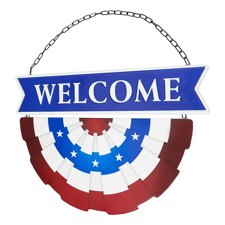 Northlight 19.5in " Welcome" Metal Wall Sign