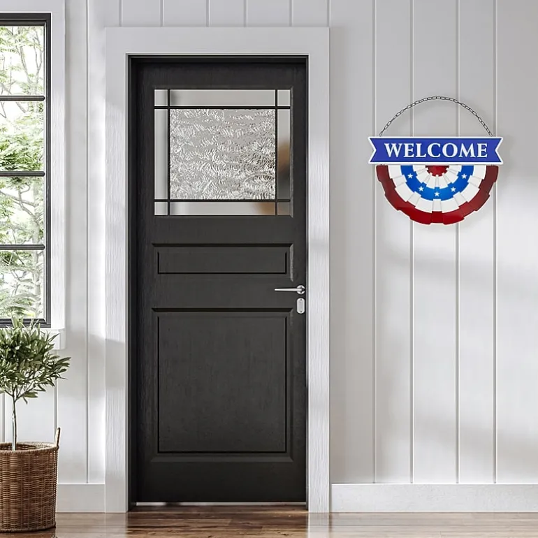 Northlight 19.5in " Welcome" Metal Wall Sign
