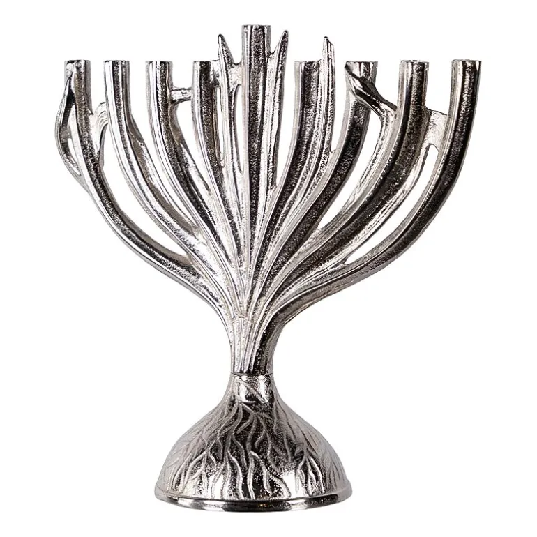 Northlight 15.5" Metal Menorah Candle Holder