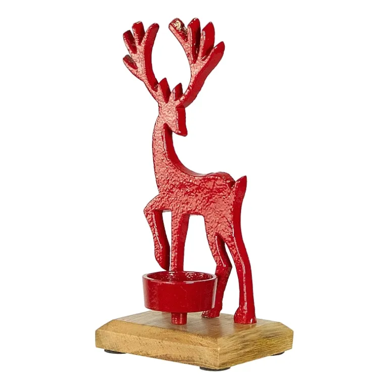 Northlight Reindeer Metal Tealight Candle Holder