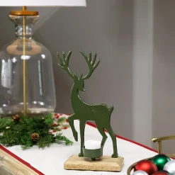 Northlight 10.5" Reindeer Tealight Candle Holder