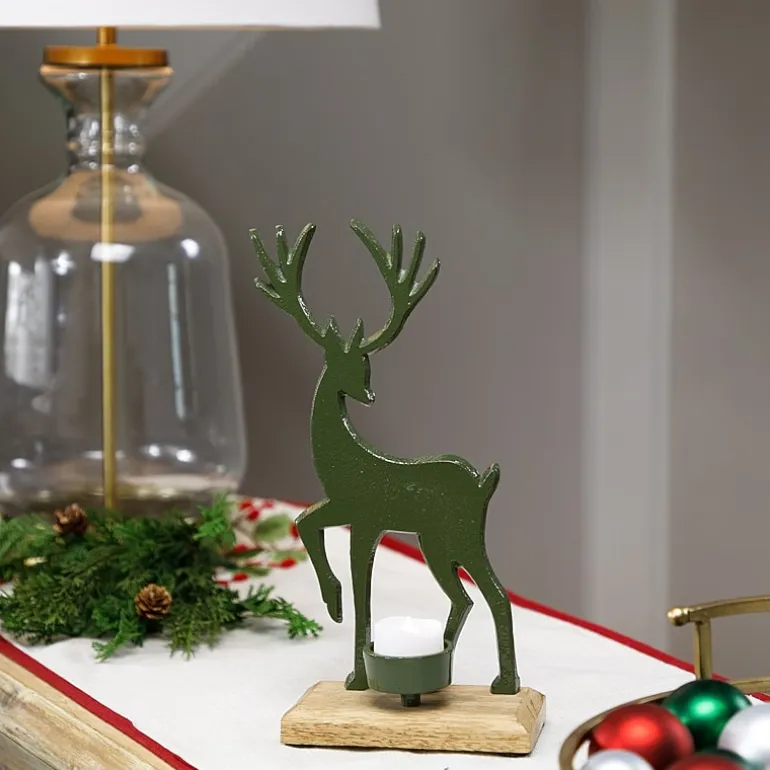 Northlight 10.5" Reindeer Tealight Candle Holder