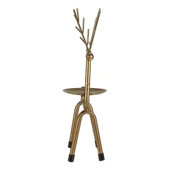 Northlight 10" Small Bronze Reindeer Pillar Candle Holder