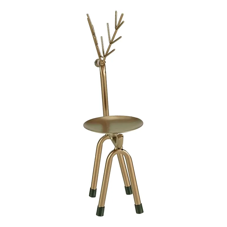 Northlight 10" Small Bronze Reindeer Pillar Candle Holder
