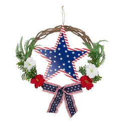Northlight 24" Star Floral Twig Wreath