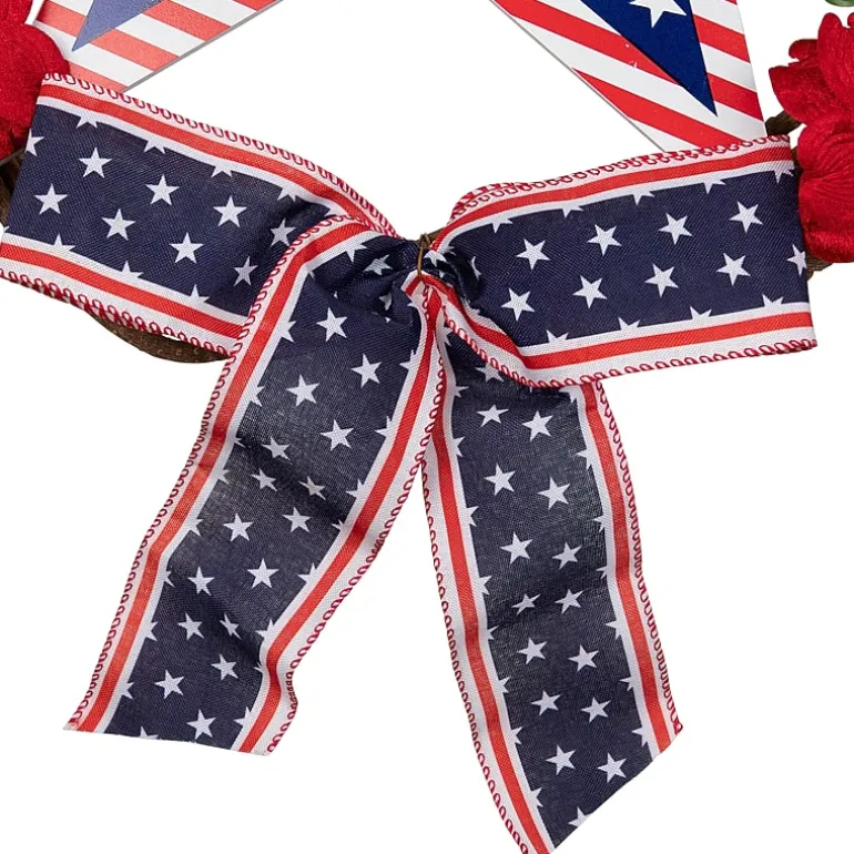 Northlight 24" Star Floral Twig Wreath