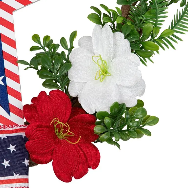 Northlight 24" Star Floral Twig Wreath