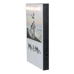 Northlight 4" X 6" Led Mr & Mrs Frame With Photo Clip