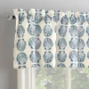 No 918 Sandbar Tonal Seashell Print Rod Pocket Tailored Valance