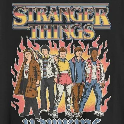 Novelty Mens Crew Neck Short Sleeve Regular Fit Stranger Things Graphic T-Shirt