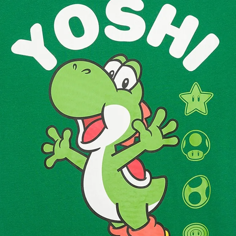 Novelty Mens Crew Neck Short Sleeve Regular Fit Yoshi Graphic T-Shirt