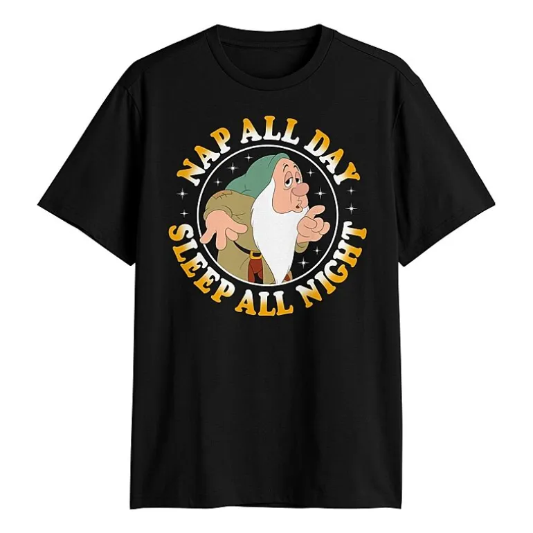 Novelty Mens Crew Neck Short Sleeve Classic Fit Seven Dwarfs Big and Tall Graphic T-Shirt