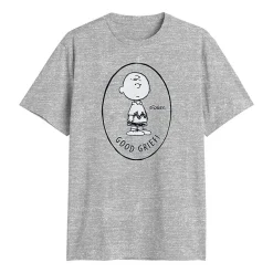 Novelty Mens Crew Neck Short Sleeve Classic Fit Peanuts Big and Tall Graphic T-Shirt