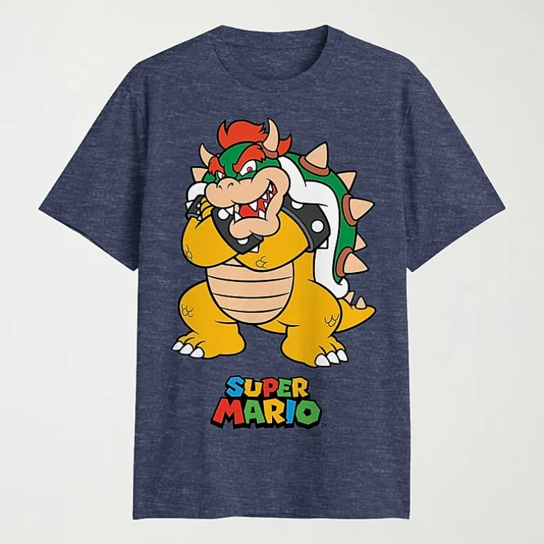 Novelty Mens Crew Neck Short Sleeve Classic Fit Bowser Big and Tall Graphic T-Shirt