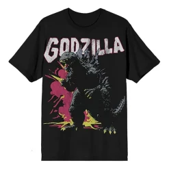 Novelty Mens Crew Neck Short Sleeve Regular Fit Godzilla Graphic T-Shirt
