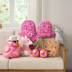 Novelty Pink Bow Throw Pillow