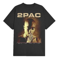 Novelty Tupac Mens Crew Neck Short Sleeve Regular Fit Graphic T-Shirt