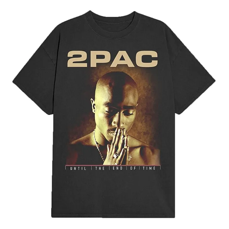 Novelty Tupac Mens Crew Neck Short Sleeve Regular Fit Graphic T-Shirt