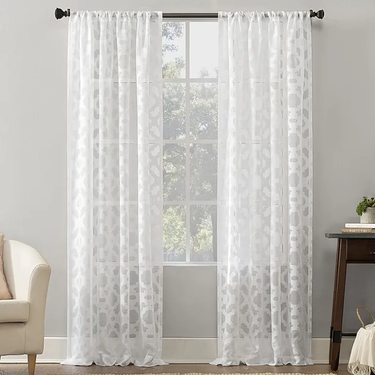 No 918 Yvette Rod Pocket Sheer Single Curtain Panel