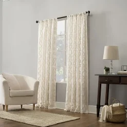 No 918 Yvette Rod Pocket Sheer Single Curtain Panel