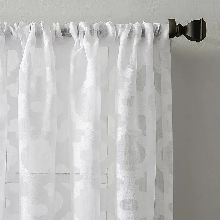 No 918 Yvette Rod Pocket Sheer Single Curtain Panel