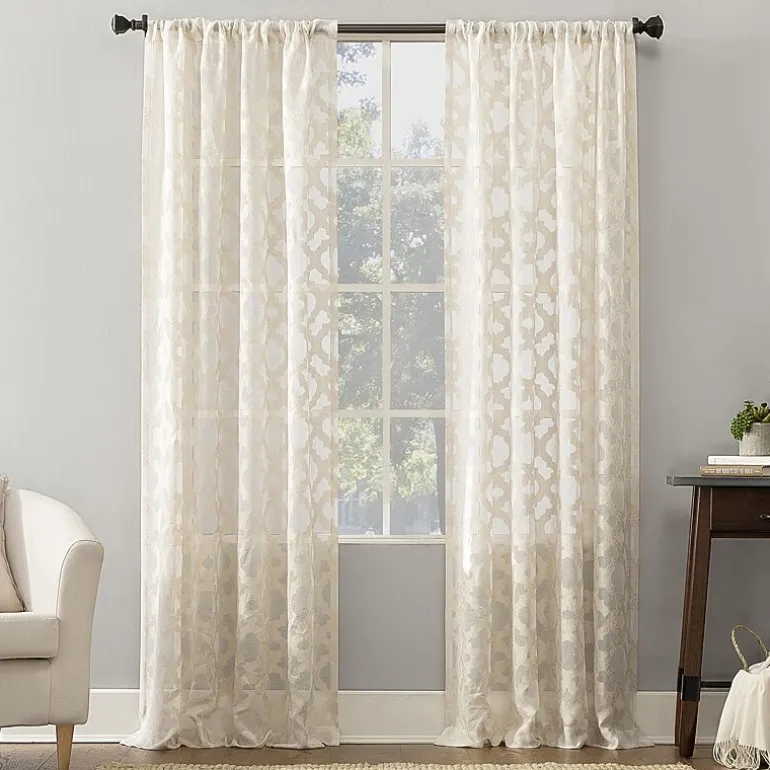 No 918 Yvette Rod Pocket Sheer Single Curtain Panel