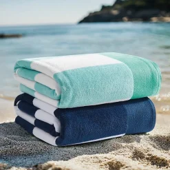 Oceanfront Resort Cabana Stripe Jacquard 2-pc. Beach Towel