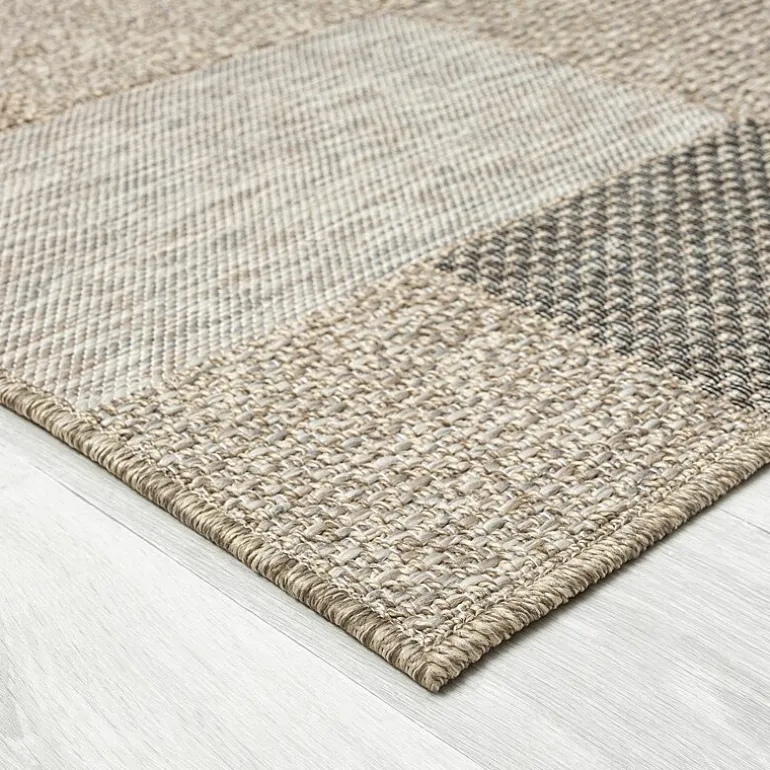 Odette Modern Color-Block Indoor Outdoor Rectangular Area Rug