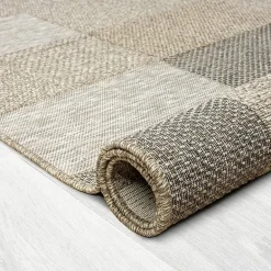 Odette Modern Color-Block Indoor Outdoor Rectangular Area Rug