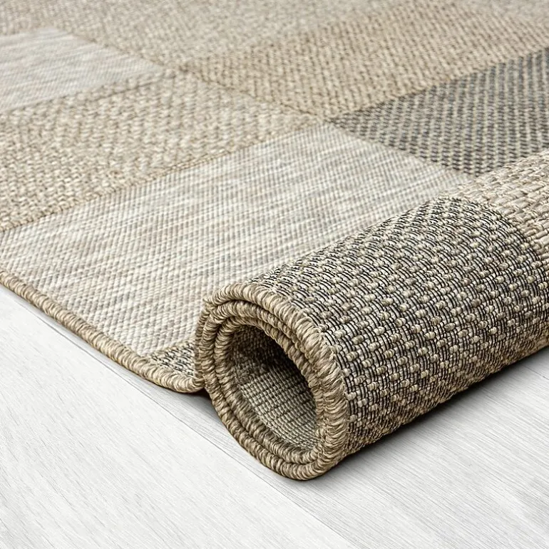 Odette Modern Color-Block Indoor Outdoor Rectangular Area Rug