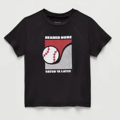 Okie Dokie Active Mesh Toddler & Little Boys Round Neck Short Sleeve Relaxed Fit Graphic T-Shirt