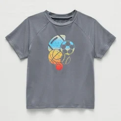 Okie Dokie Active Mesh Toddler & Little Boys Round Neck Short Sleeve Relaxed Fit Graphic T-Shirt