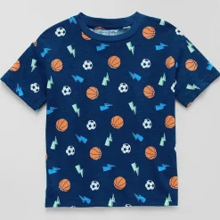 Okie Dokie Active Toddler & Little Boys Crew Neck Short Sleeve Regular Fit Graphic T-Shirt