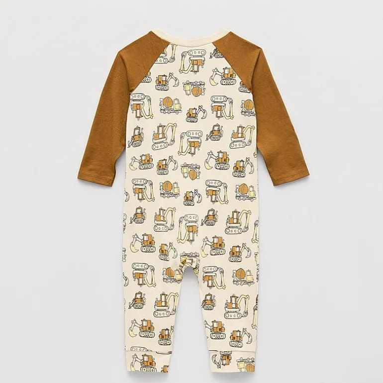 Okie Dokie Baby Boys Crew Neck Long Sleeve Jumpsuit