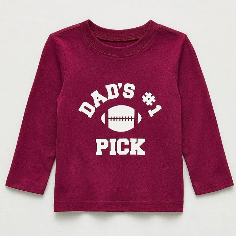 Okie Dokie Baby Boys Crew Neck Long Sleeve Regular Fit Graphic T-Shirt