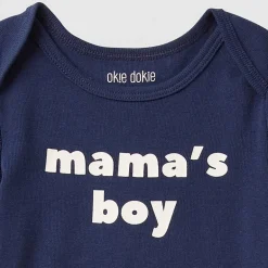 Okie Dokie Baby Boys Crew Neck Short Sleeve Rib Bodysuit