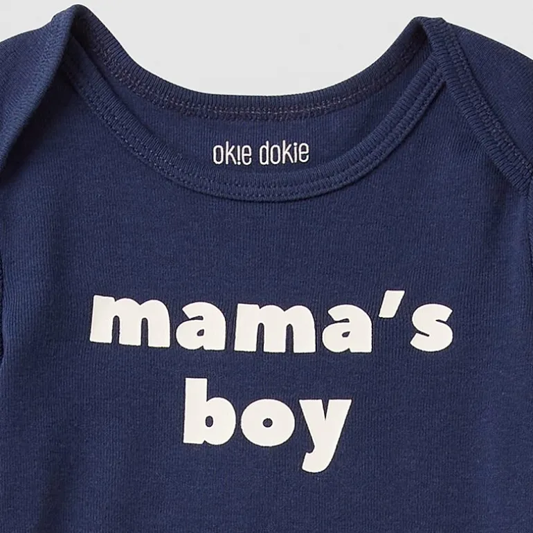 Okie Dokie Baby Boys Crew Neck Short Sleeve Rib Bodysuit