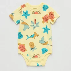 Okie Dokie Baby Boys Crew Neck Short Sleeve Bodysuit