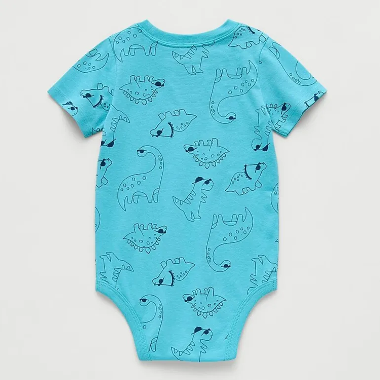 Okie Dokie Baby Boys Crew Neck Short Sleeve Bodysuit
