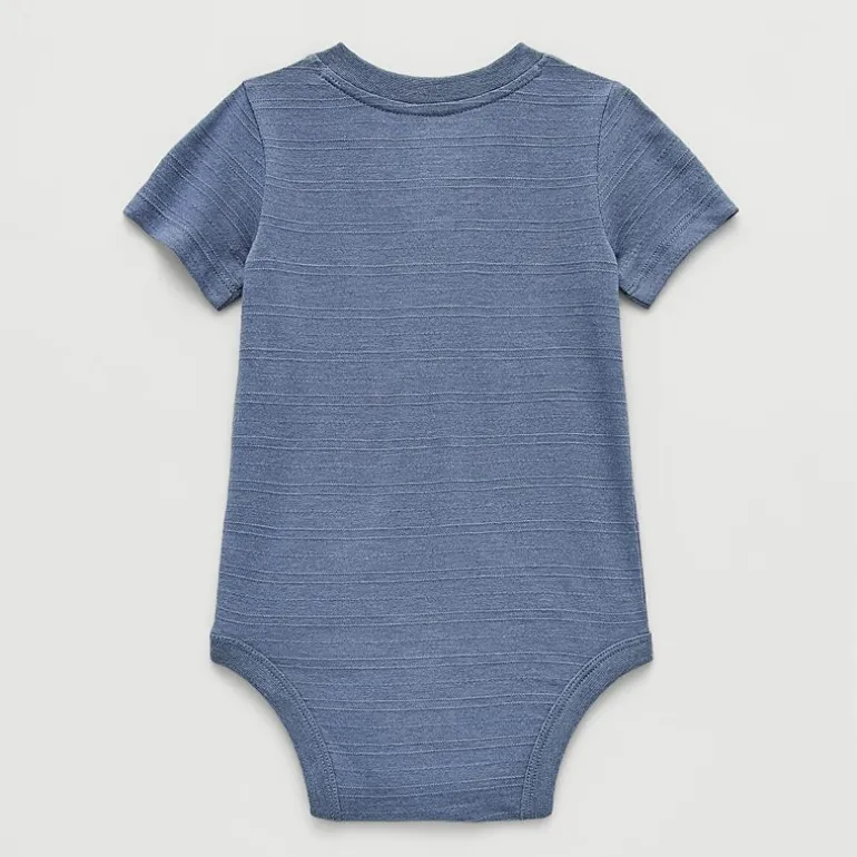 Okie Dokie Baby Boys Henley Neck Short Sleeve Bodysuit