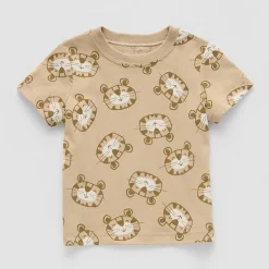 Okie Dokie Baby Boys Round Neck Short Sleeve Regular Fit Graphic T-Shirt