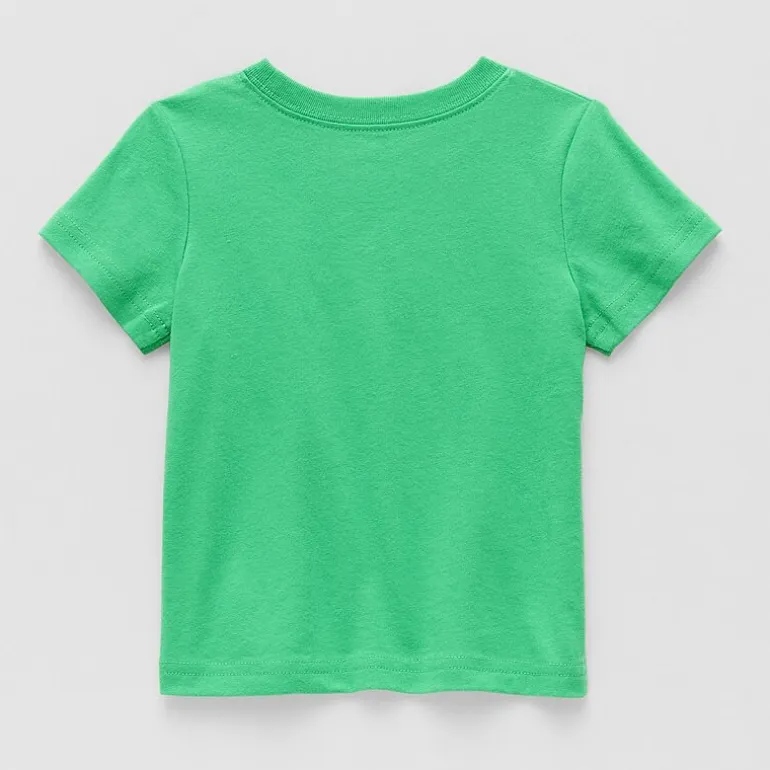 Okie Dokie Baby Boys Round Neck Short Sleeve Regular Fit Graphic T-Shirt
